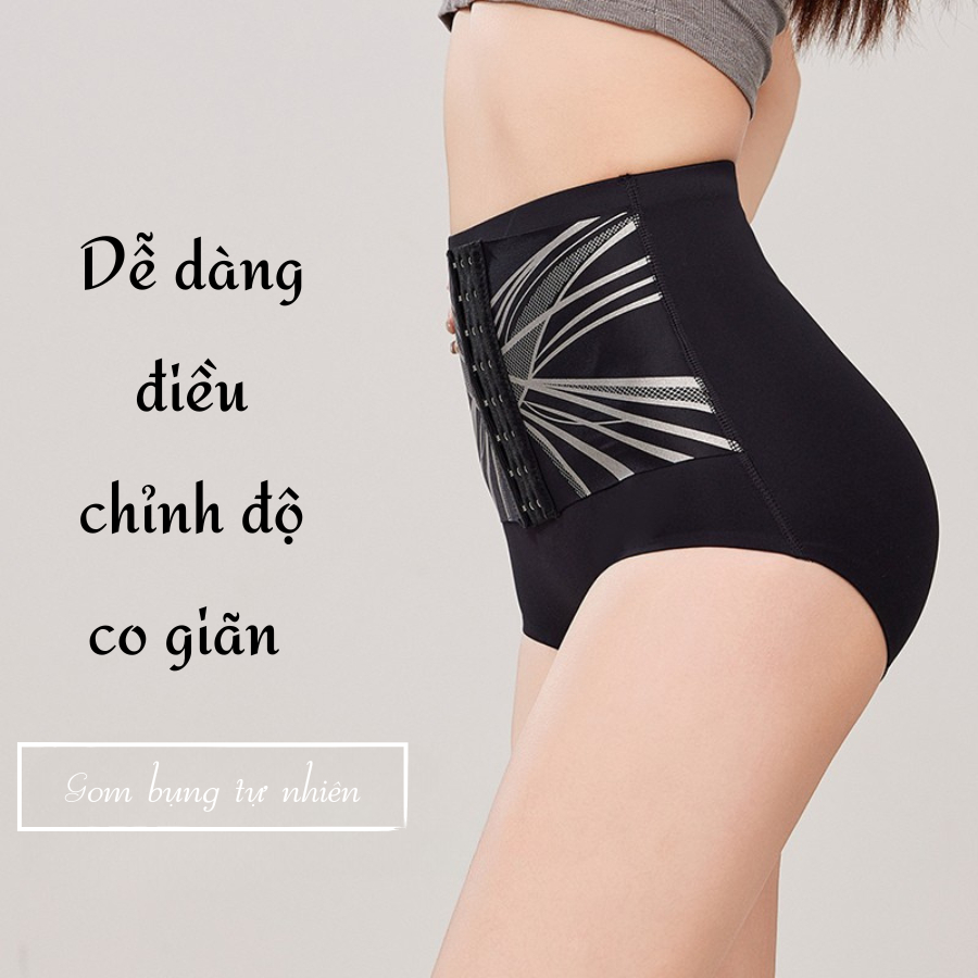 Quần Gen Nịt Bụng Chống Cuộn Móc Cài Định Hình Vòng Eo Hong DORIS 309