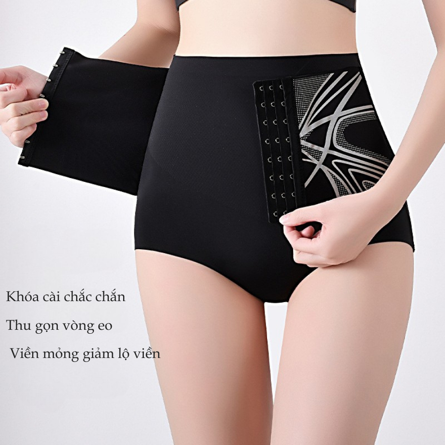 Quần Gen Nịt Bụng Chống Cuộn Móc Cài Định Hình Vòng Eo Hong DORIS 309