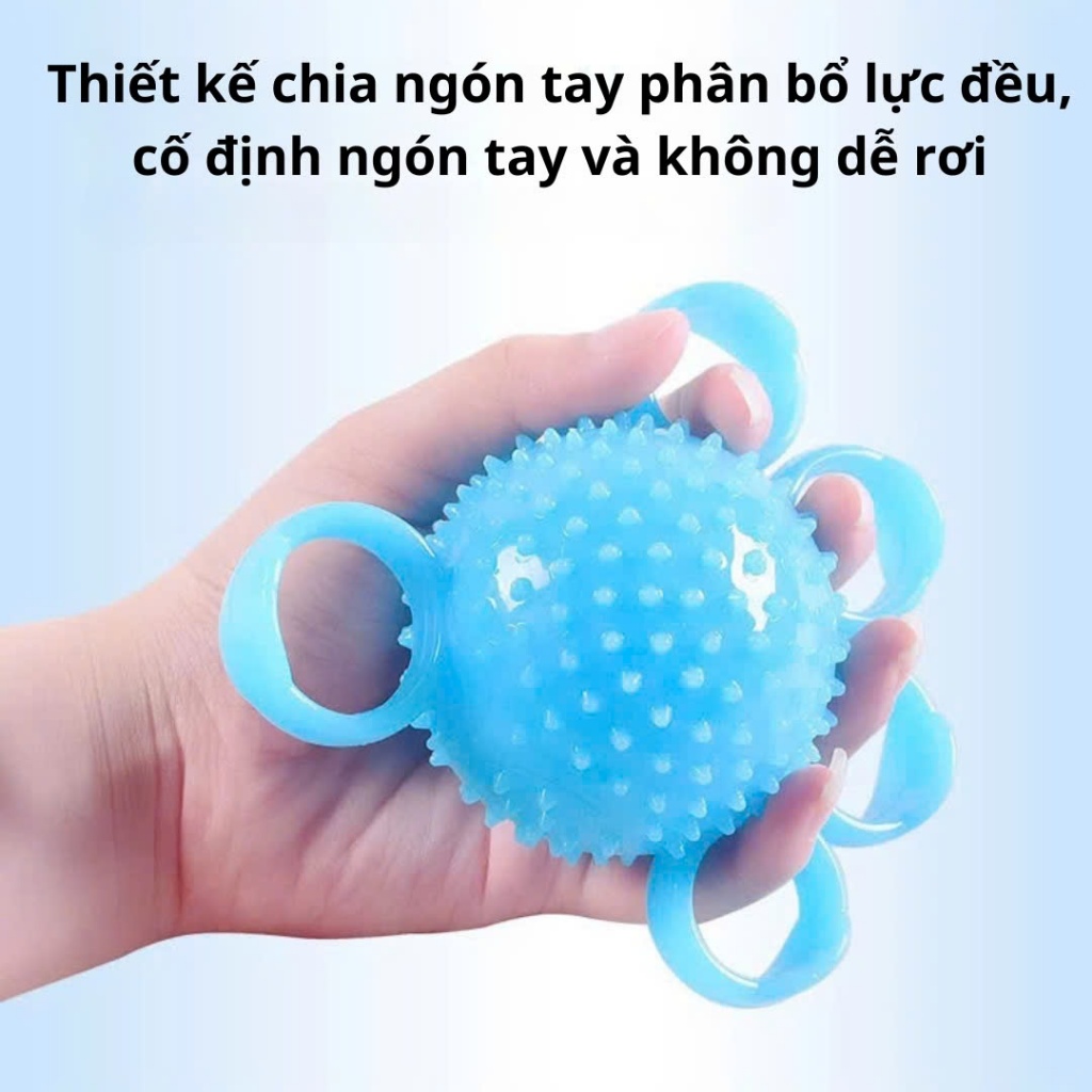 Bóng gai xỏ 5 ngón masage, tập vật lí trị liệu, tập thư giãn, tê tay