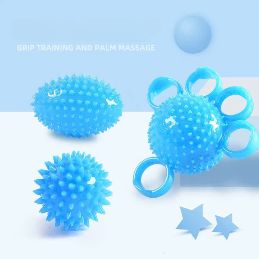 Bóng gai xỏ 5 ngón masage, tập vật lí trị liệu, tập thư giãn, tê tay