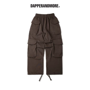 Quần Dài Nỉ Ống Rộng DAPPERANDMORE "BIG POCKET SWEATPANTS"  Phối 4 Túi Hộp 450GSM - Nâu