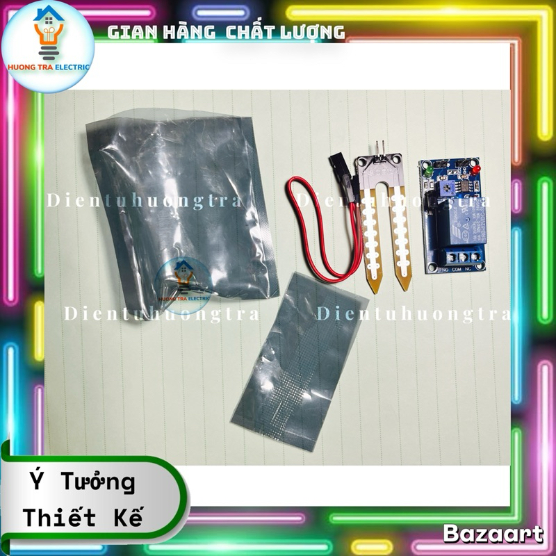 Module Cảm Biến Độ Ẩm Đất Relay 12V Dùng Cho Hệ Thống Tưới Cây Tự Động