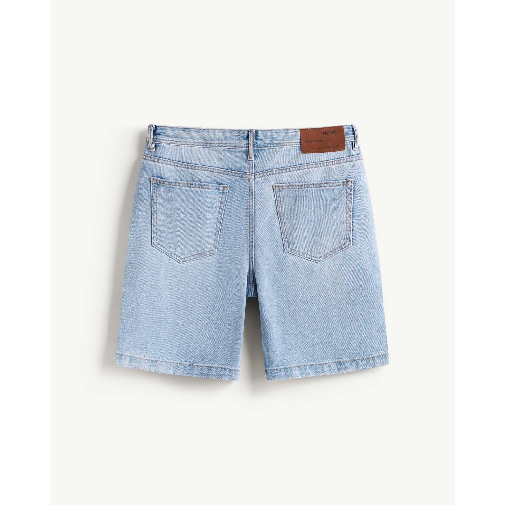 Ảnh Quần Short Jeans Nam Ống Suông Trơn Form Straight - Routine 10S25DPS001 1