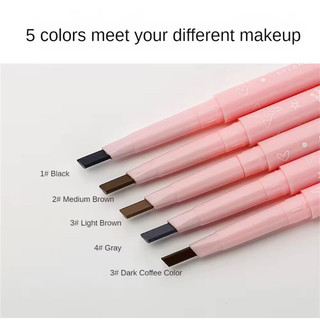 Chì kẻ mày hai đầu siêu mịn tự nhiên chống thấm nước lâu trôi 5 màu