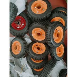 Bánh Xe Mâm Vàng Dày Đường Kính 20cm Cho Xe Đẩy Hàng, Xe Bánh Mì, Xe Kéo
