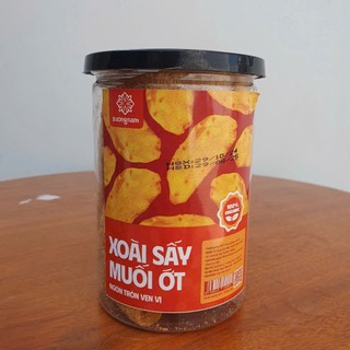(MỚI) Xoài Sấy Dẻo Muối Ớt Nguyên Miếng Hộp 250g, Đặc Biệt Vị Chua Cay, Mềm Dẻo, Không Xơ