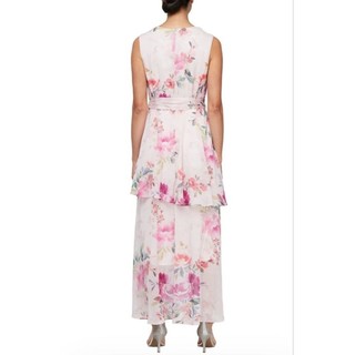 Đầm maxi bất đối xứng chiffon hoa hồng vnxk dư IGNITE EVENINGS