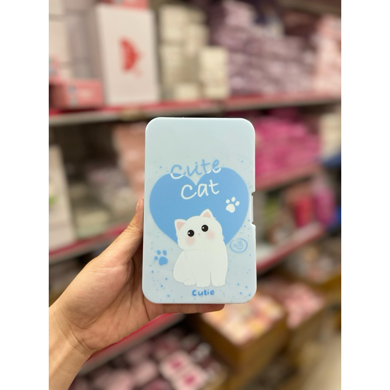 khay đựng Lens 6 ô tiện dụng cute cat Xanh Muneyes