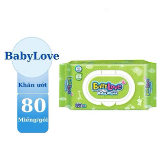 Khăn Uớt Trẻ Em - Baby Love/baby joy gói 80 tờ- Sản Phẩm của Unicharm- Thảo Nhi Kids