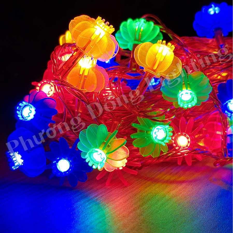 Dây lồng đèn LED mini 10m - 40 bóng Đa sắc Trang trí siêu đẹp
