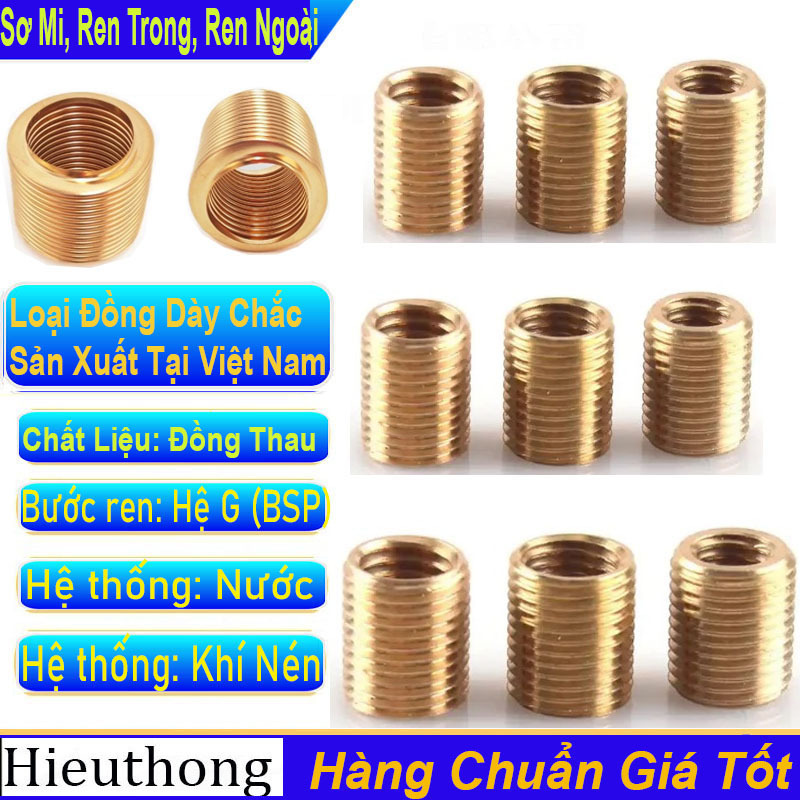 Sơ mi thau, nối ren trong ren ngoài -cà rá mini đồng-Sơ mi thau ren nhỏ ...