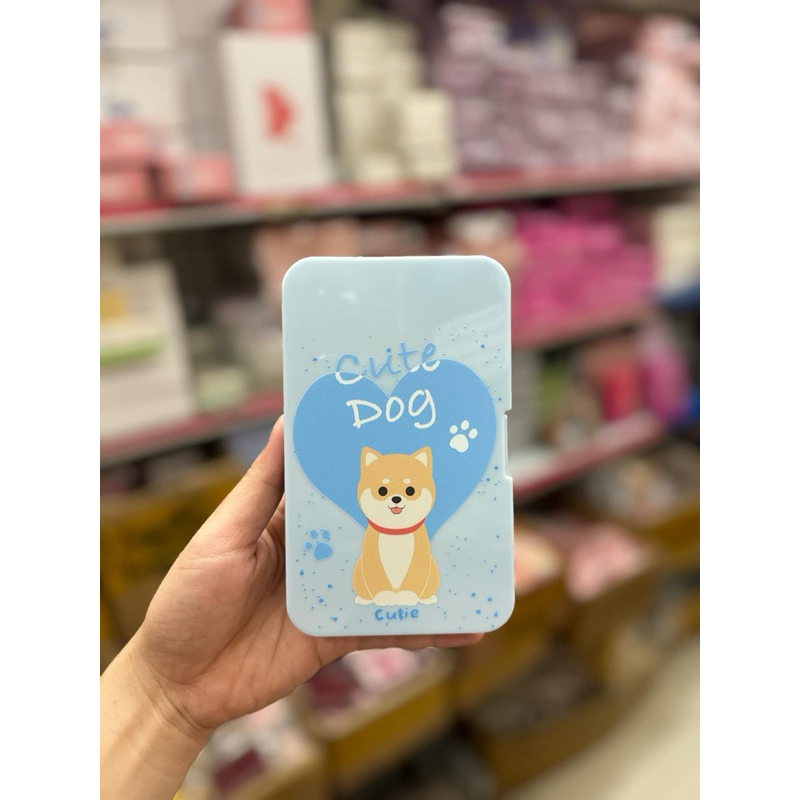 Khay đựng Lens 6 ô cute cat xanh cute Dog xanh Munlens