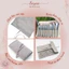 Túi Đựng Cọ Trang Điểm Màu Xám Cao Cấp, Chất Da Mềm, Phụ Kiện Trang Điểm Sayaa T01