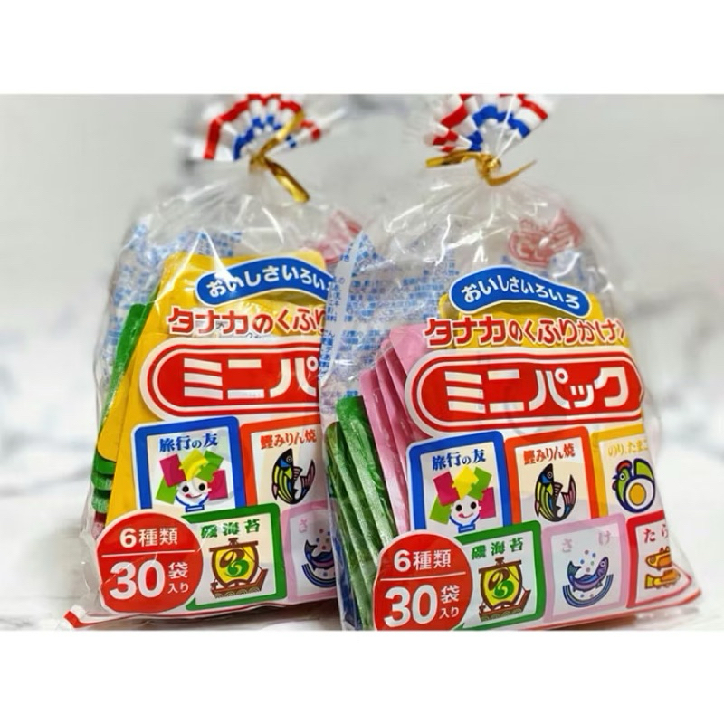 {Hot} Gia vị rắc cơm nội địa Nhật cho bé ăn dặm Tanaka 6 vị gồm 30 gói nhỏ 60g