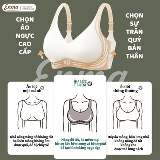 Áo lót đúc su không gọng không viền nâng ngực ENMA mềm mại ôm, áo lót không gọng che mỡ lưng nách BRA26 (Hàng loại 1)