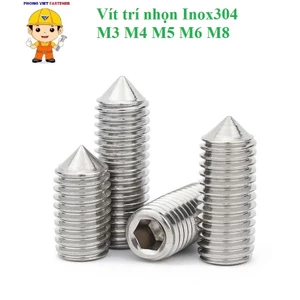 50 cái M3-M8 Vít trí đầu nhọn inox304 M3-M8