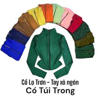 Áo Khoác Ủ Kem Cổ Lọ Trơn KHÔNG TÚI Thun Nữ (MÃ L30), Tay Xỏ Ngón, Trending Xu Hướng áo khoác ủ kem thun gân mát