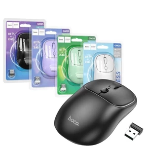 Chuột máy tính không dây chính hãng HOCO GM25 USB 2.4Ghz nhỏ gọn thuận cả 2 tay phù hợp PC Laptop