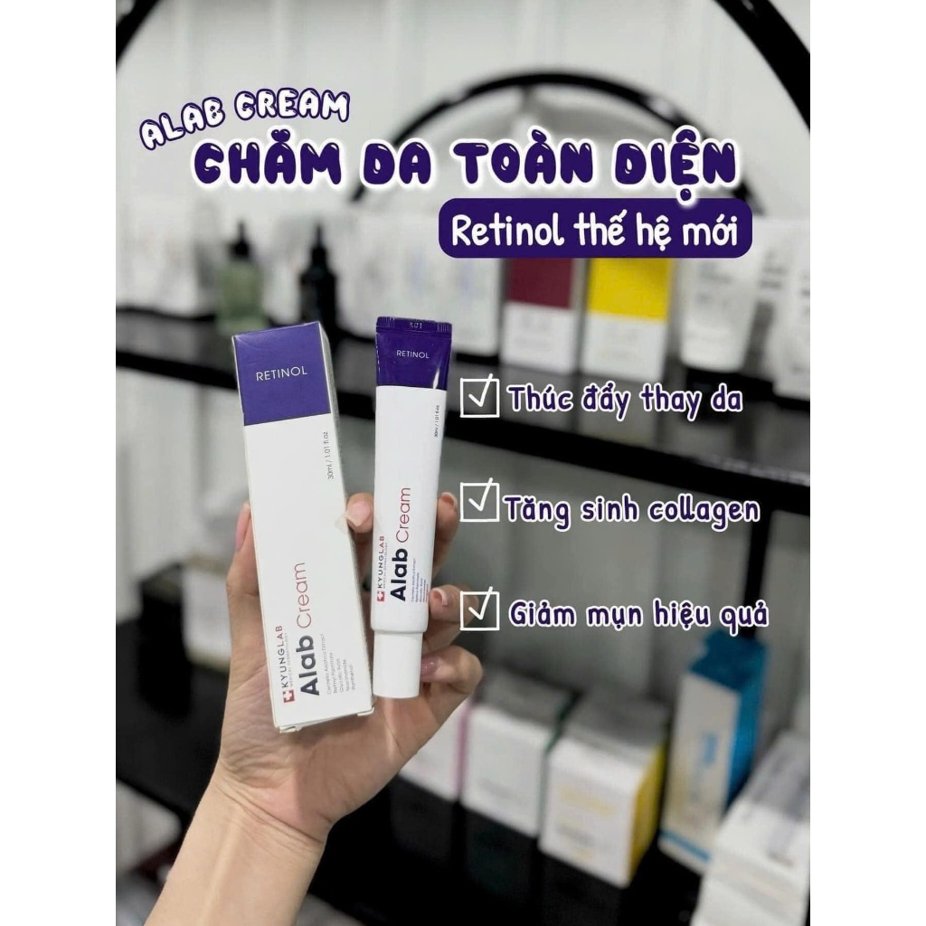 Kem retinol KYUNGLAB ALAB CREAM 30ML giảm dầu, ngăn ngừa mụn, se khít lỗ chân lông, làm căng bóng da