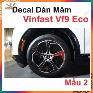 Decal dán mâm Vinfast VF9 Plus (5 bánh) 3 lớp