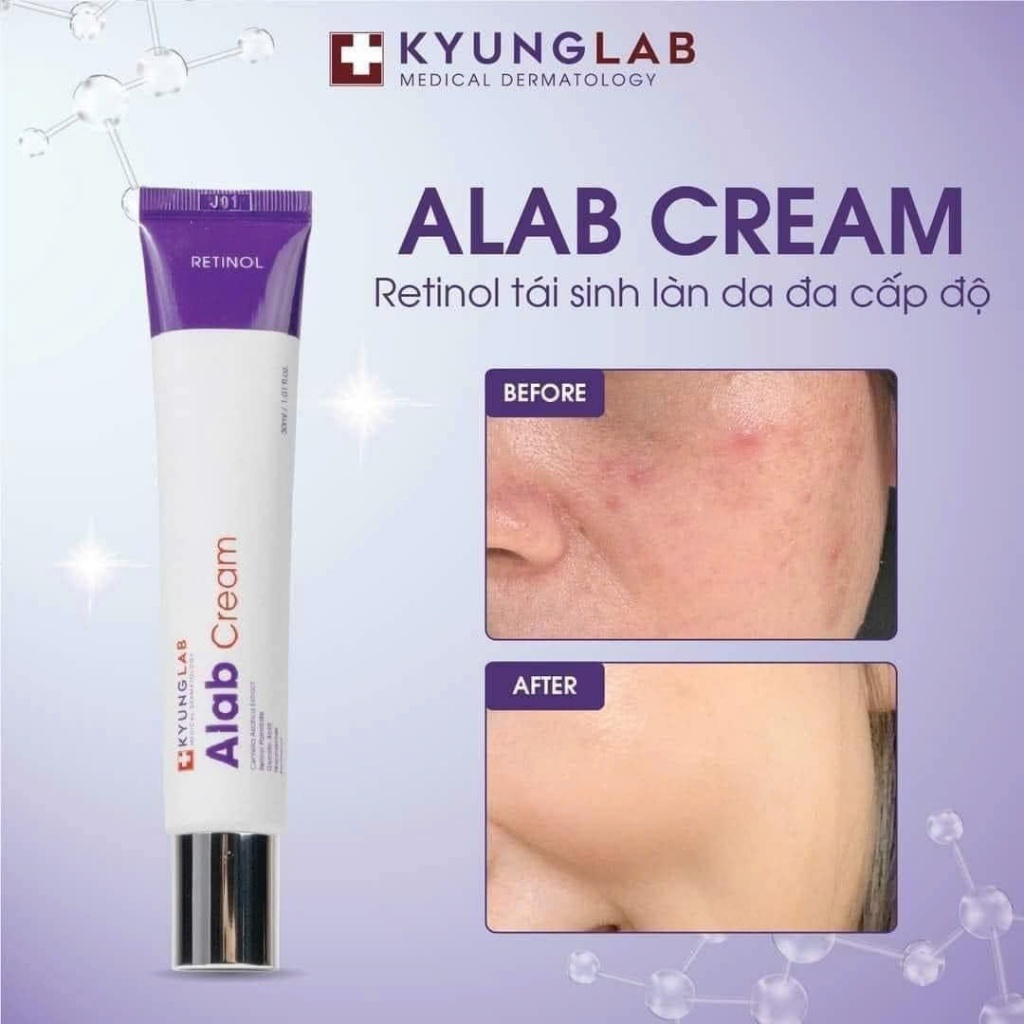Kem retinol KYUNGLAB ALAB CREAM 30ML giảm dầu, ngăn ngừa mụn, se khít lỗ chân lông, làm căng bóng da