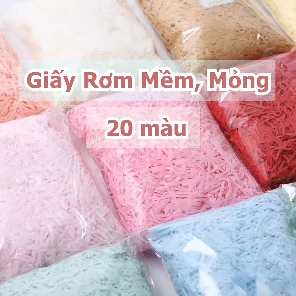 Giấy Rơm Mềm Mỏng 20 Màu, Giấy Lót Hộp Quà Tặng Sinh Nhật 20g [Mua từ 2 ...