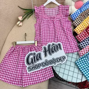 SET ĐỒ BỘ QUẦN NGẮN KHÔNG TÚI MẶC NHÀ, HỌA TIẾT SỌC KẺ XINH XẮN