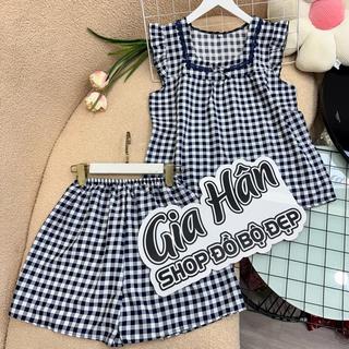 (40-70kg) SET ĐỒ BỘ QUẦN NGẮN KHÔNG TÚI MẶC NHÀ, HỌA TIẾT SỌC KẺ XINH XẮN