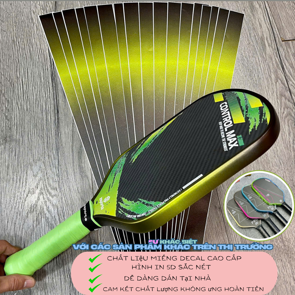 Dán viền vợt Pickleball Nhũ 5D phản quang 16mm 14mm và Crom tráng Gương chất liệu dày dặn siêu đẹpBS