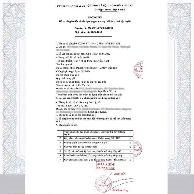 lens trong suốt cosmo