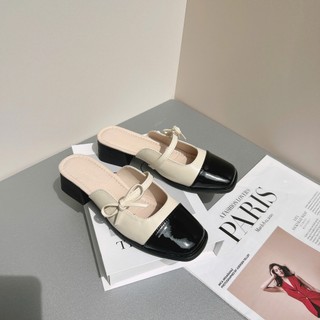 Giày cao gót đỏ Sandal dáng Slingback mũi vuông gót 5cm da bóng hottrend Giày cao gót đỏ da bóng