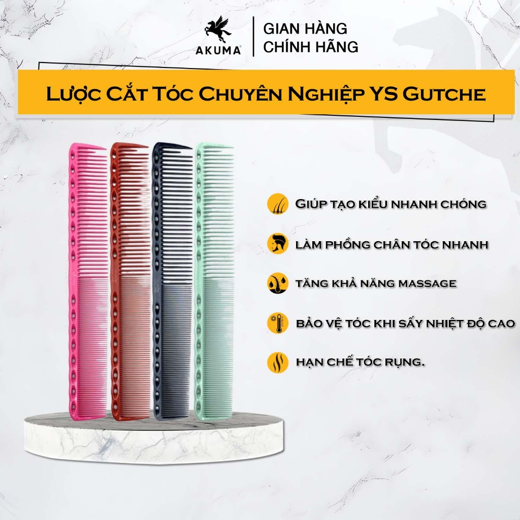 Ảnh Lược Cắt Tóc Chuyên Nghiệp YS Gutche Hồng Dành Cho Thợ Tóc 1