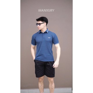 Áo Polo nam Manxury thoáng khí thoải mái vải sợi dứa băng lạnh Nam Tính, Sang Trọng, Thanh Lịch A08