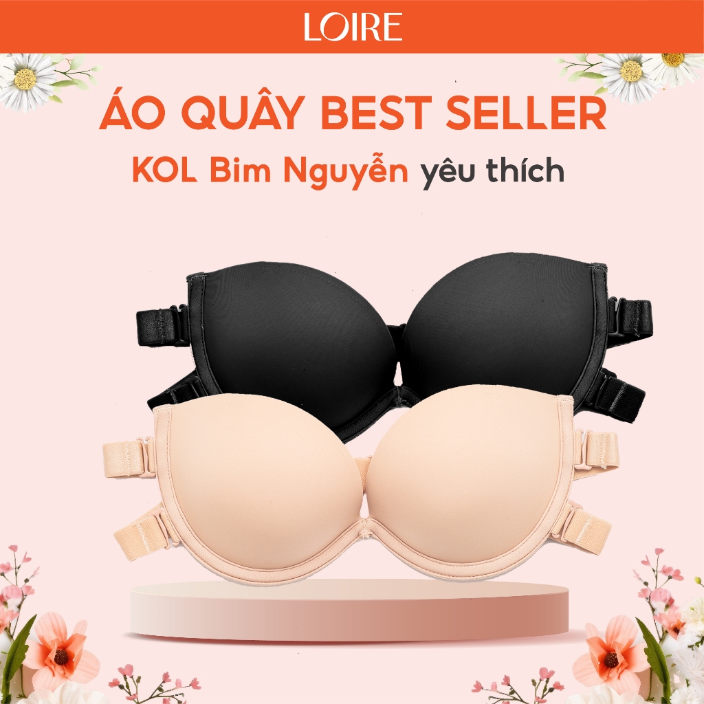 Ảnh Áo Quây Đệm Dày 2cm Nâng Ngực Dây Lưng Thun Kép Giữ Chắc Chống Tụt Tặng Dây Trong Suốt Loirechic BRQ06 1