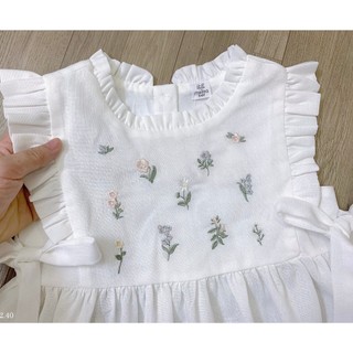 [ B&G ] Váy nàng thơ trong trẻo chất linen mềm mát cho bé gái size bé từ 1-11y(10-43kg)