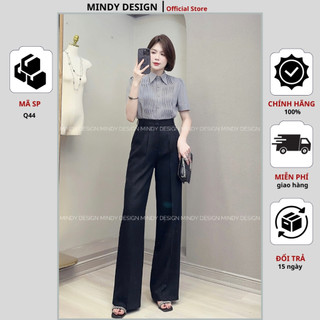Q44 - Quần suông ống rộng cạp cao thiết kế cao cấp MindyDesign