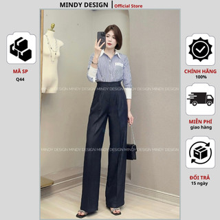 Q44 - Quần suông ống rộng cạp cao thiết kế cao cấp MindyDesign