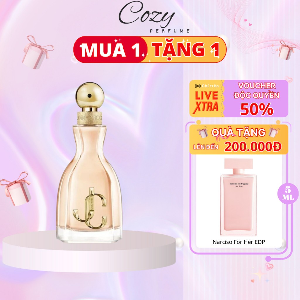 Nước hoa nữ Jimmy Choo I Want Choo (Vàng) Chiết 5ml/10ml Hương thơm Quyến rũ, Nữ tính - Cozy Perfume