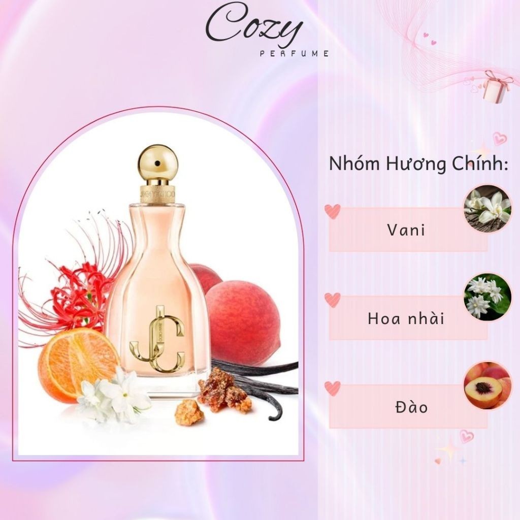 Nước hoa nữ Jimmy Choo I Want Choo (Vàng) Chiết 5ml/10ml Hương thơm Quyến rũ, Nữ tính - Cozy Perfume