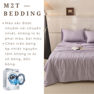 Bộ chăn ga gối Đũi Bergen M2T BEDDING mềm mịn mát - đủ kích thước m6/m8/2m2