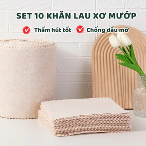 Khăn Lau Dầu Xơ Mướp Từ Sợi Thực Vật Tự Nhiên, Khăn Lau Nhà Bếp Thấm Hút Dầu Tốt, Tái Sử Dụng