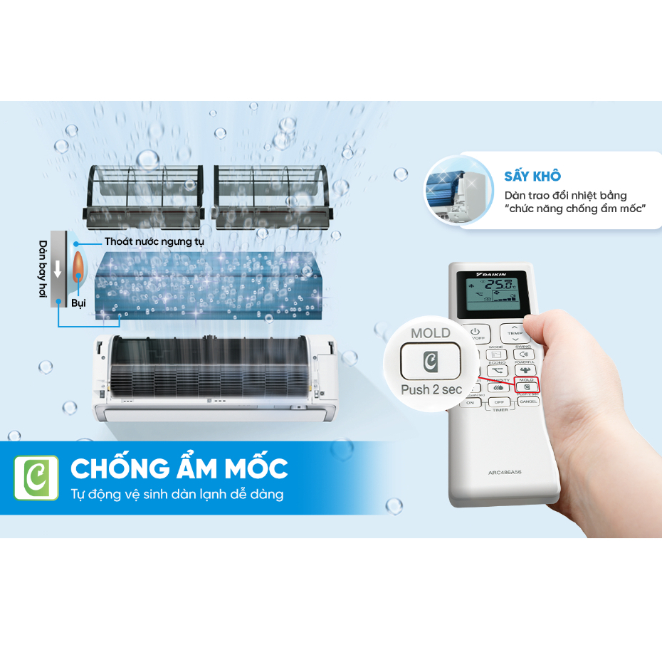 [MIỄN PHÍ LẮP ĐẶT 1TR5] Máy Lạnh Daikin Inverter 1 chiều FTKB50ZVMV 2HP 18000BTU