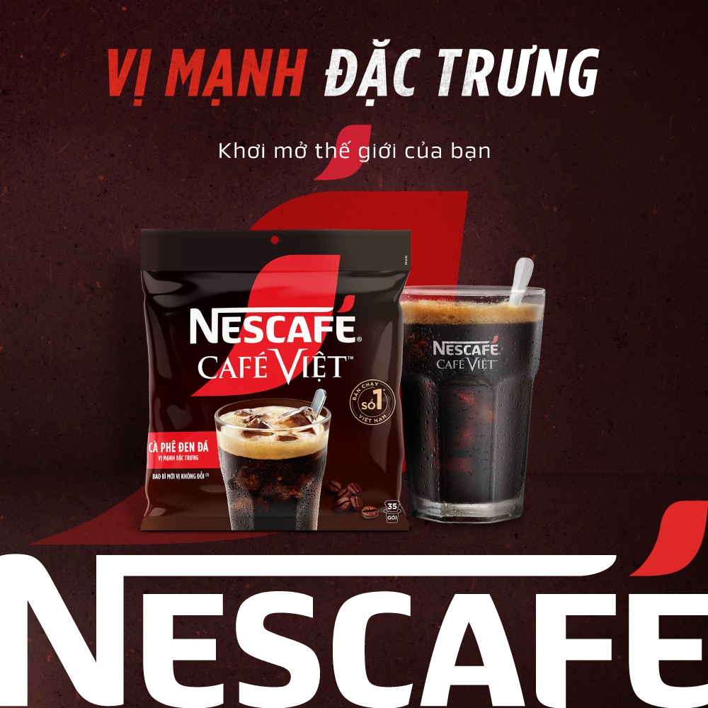 Cà phê đen hòa tan NESCAFE Café Việt (Túi 35 gói x 16g)
