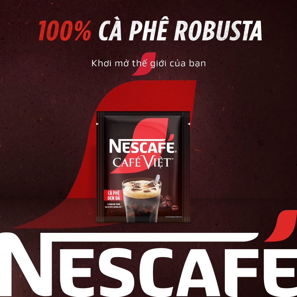 Cà phê đen hòa tan NESCAFE Café Việt (Túi 35 gói x 16g)