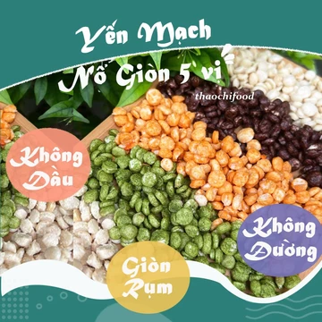 Cốm Yến mạch nổ giòn Không đường Ăn sáng Ít calo Ngũ cốc yến mạch giảm cân Eatclean Healthy
