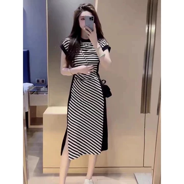 VÁY KẺ LY EO che bụng tôn dáng, váy kẻ nữ, váy thiết kế nữ, váy cotton, váy co dãn, váy body, váy dự tiệc