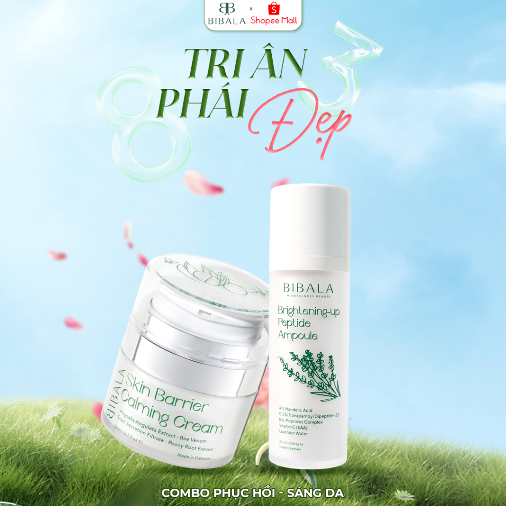 Ảnh Combo Tinh chất dưỡng da từ Peptide 30ml +Kem dưỡng phục hồi giảm kích ứng 1