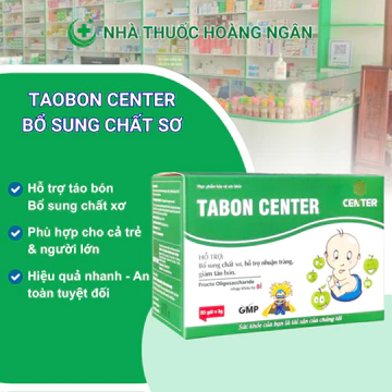 Táo bón Tabon Center Nhà thuốc Hoàng Ngân thực phẩm hỗ trợ bổ sung chất xơ, hỗ trợ nhuận tràng