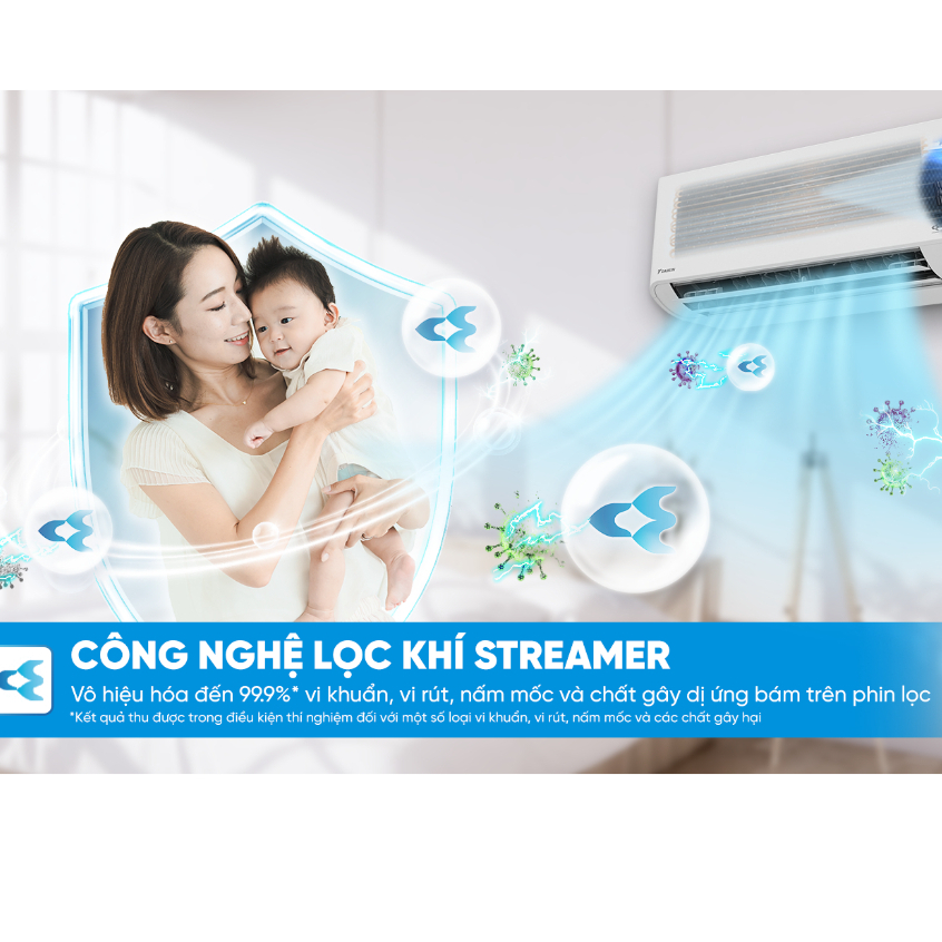[MIỄN PHÍ LẮP ĐẶT 1TR3] Máy Lạnh Daikin Inverter 1 chiều FTKY25ZVMV 1HP 9000BTU