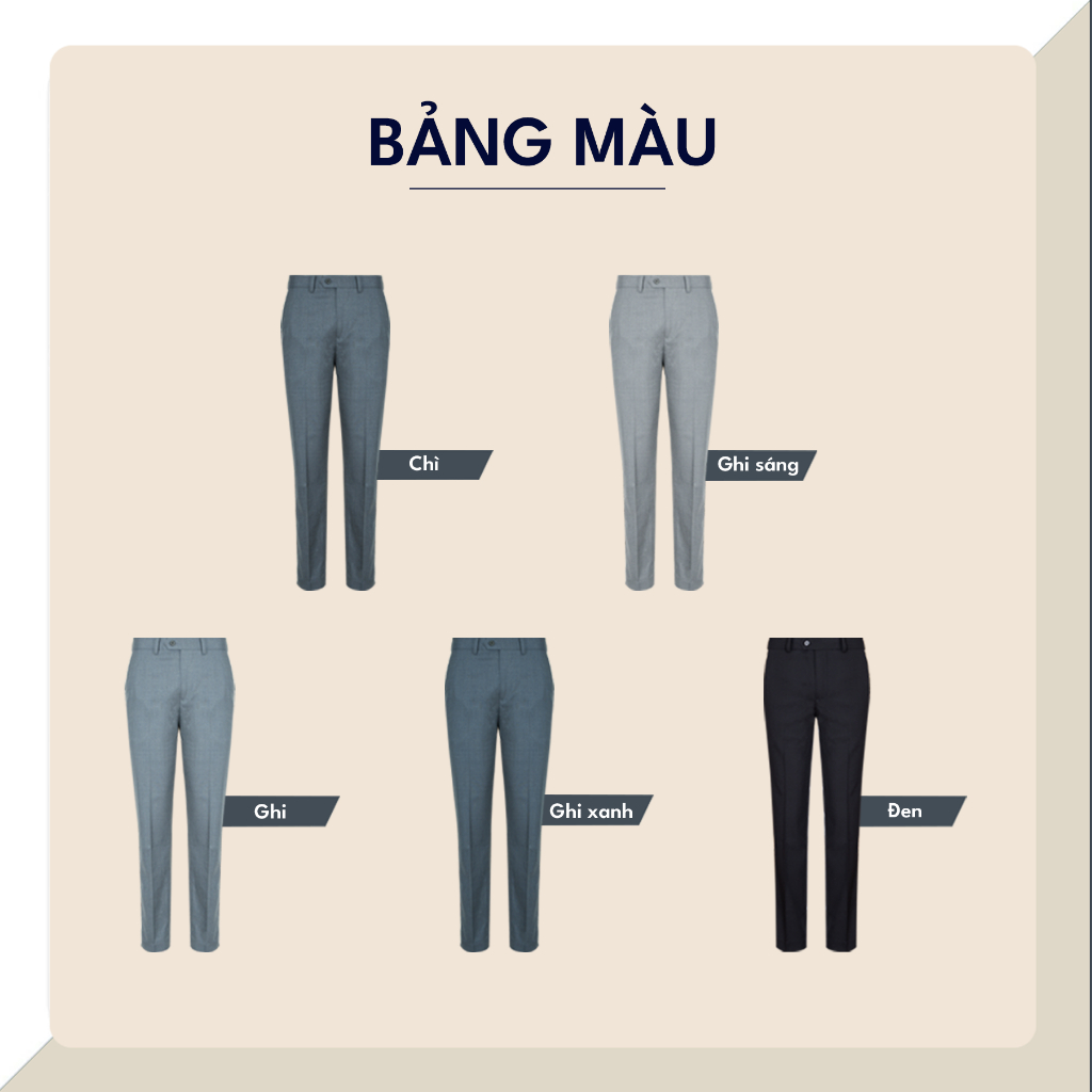 Quần âu nam cao cấp MASCULINE – Quần vải công sở trẻ trung, Chất vải Cotton Rayon Spandex mềm mại – MQ24.3